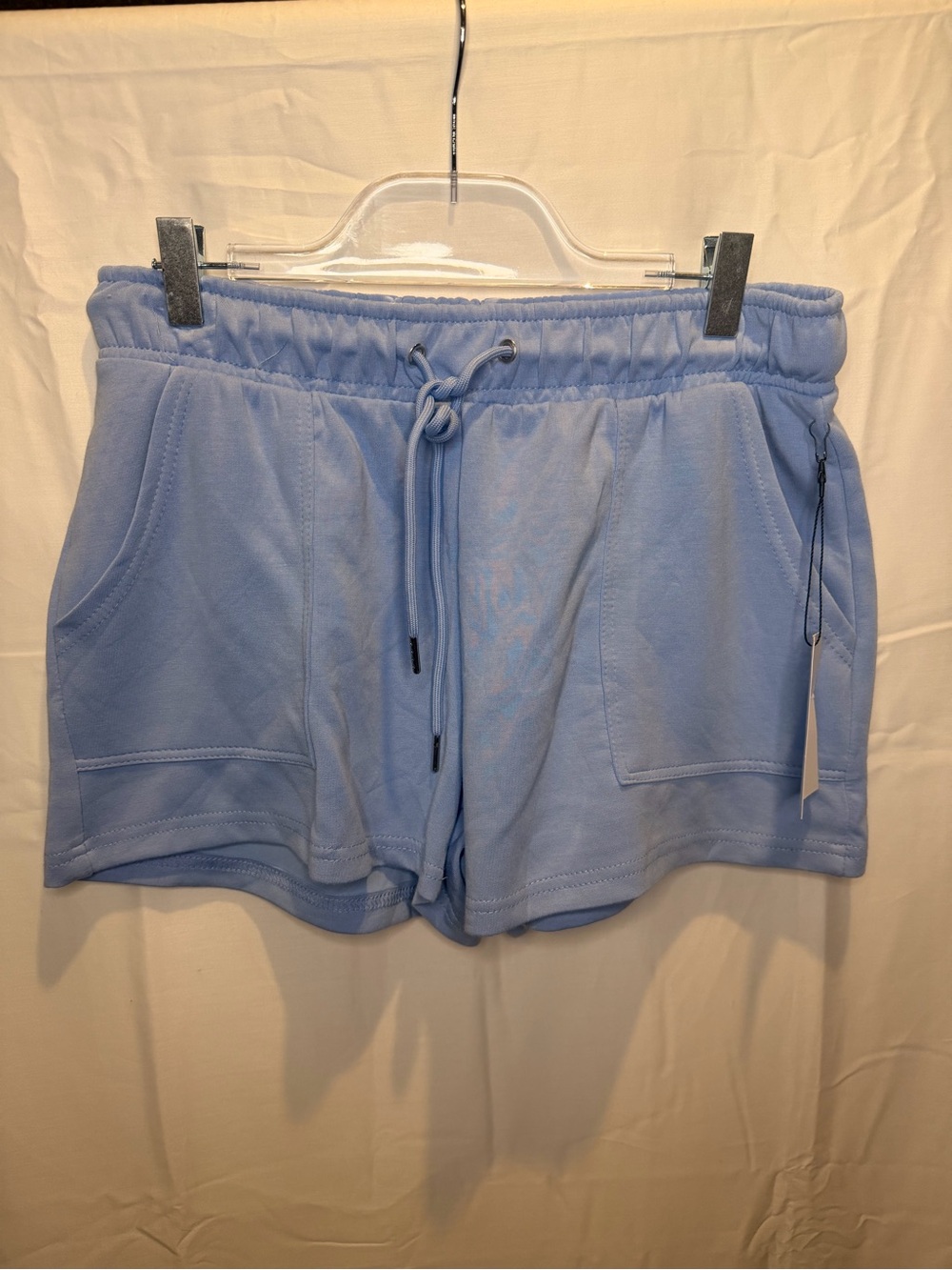 Women's Light Blue Athletic Drawstring Lounge Shorts